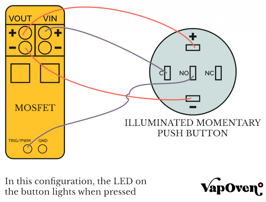 marv Sprout Stædig Wiring an Illuminated 5 pin Momentary Push Button • VapOven